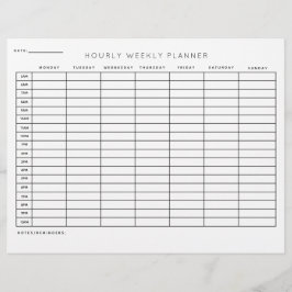 Dagelijkse weekplanning gedrukte bladen briefhoofd