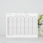 Dagelijkse weekplanning gedrukte bladen briefhoofd (Staand voorkant)