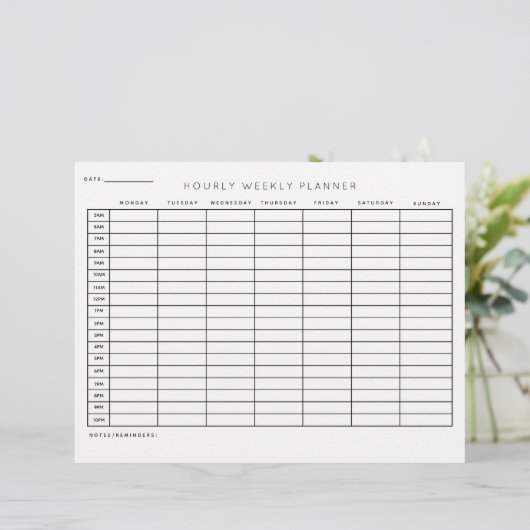 Dagelijkse weekplanning gedrukte bladen briefhoofd (Staand voorkant)