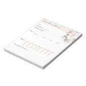 Dagelijkse Wellness Planner met Watertracker Notitieblok (Linkerzijde)