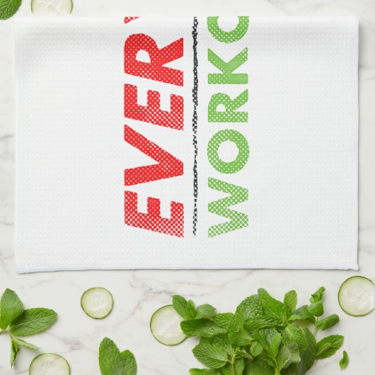 Dagelijkse werkdag theedoek (Gevouwen)