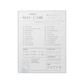 Dagelijkse zelfzorgchecklist notitieblok (Linkerzijde)