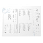 Dagelijkse zelfzorgchecklist notitieblok (Voorkant)