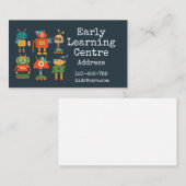 Dagelijkse zorgrobots voor het vroege leercentrum visitekaartje (Voorkant / Achterkant)