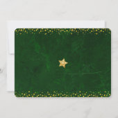Dagen Be Merry Bright Custom Photo Gold Star Green Feestdagenkaart (Achterkant)