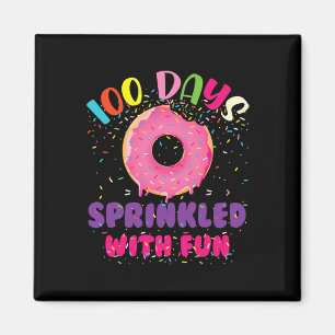 Dagen besprenkeld met leuke donuts Happy 100ste da Magneet