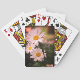 Dagen bloeien met roze tint pokerkaarten