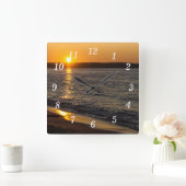 Dagen eindigen bij Traverse City Wall Clock Vierkante Klok (Huis)