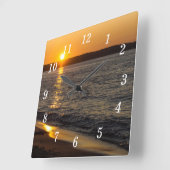 Dagen eindigen bij Traverse City Wall Clock Vierkante Klok (Hoek)