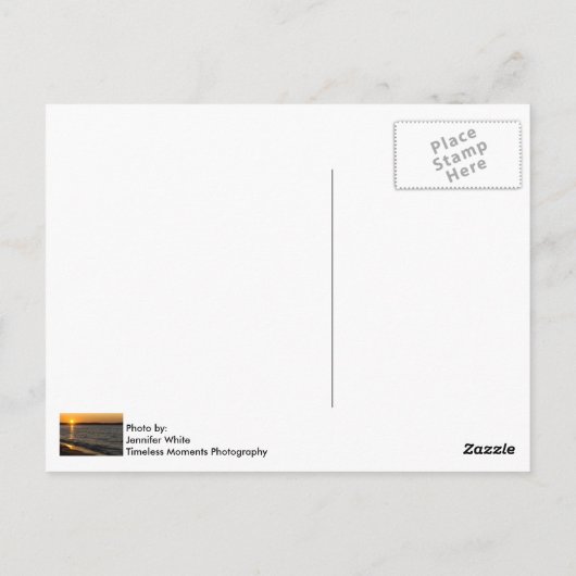 Dagen eindigen op reisplaats briefkaart (Achterkant)