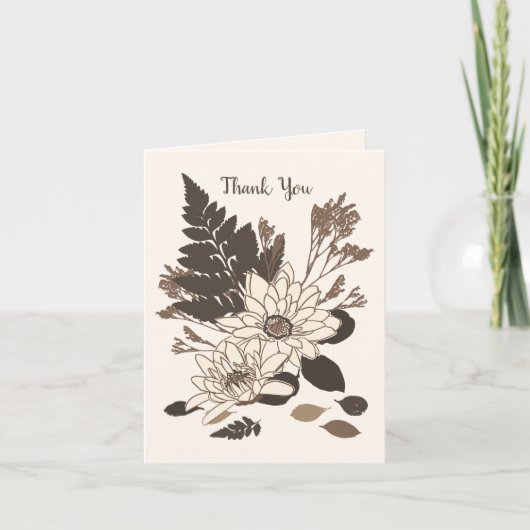 Dagen en bladeren - transparant op room. bedankkaart (Voorkant)