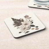 Dagen en bladeren - transparant op room. bier onderzetter (Linkerzijde)