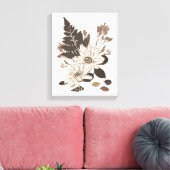 Dagen en bladeren - transparant op room. canvas afdruk (Insitu (Woonkamer))