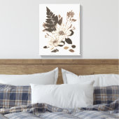 Dagen en bladeren - transparant op room. canvas afdruk (Insitu (Slaapkamer))