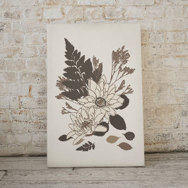 Dagen en bladeren - transparant op room. canvas afdruk