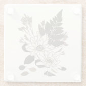 Dagen en bladeren - transparant op room. glazen onderzetter (Achterkant)