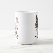 Dagen en bladeren - transparant op room. koffiemok (Center)