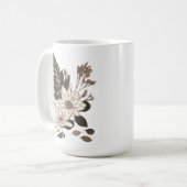 Dagen en bladeren - transparant op room. koffiemok (Voorkant links)