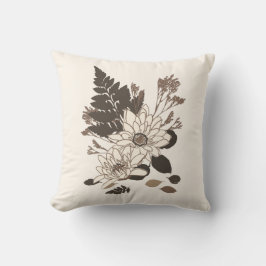 Dagen en bladeren - transparant op room. kussen