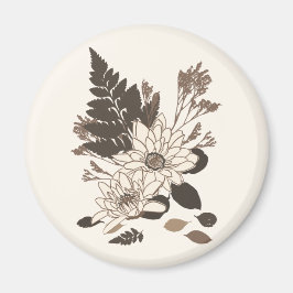 Dagen en bladeren - transparant op room. magneet