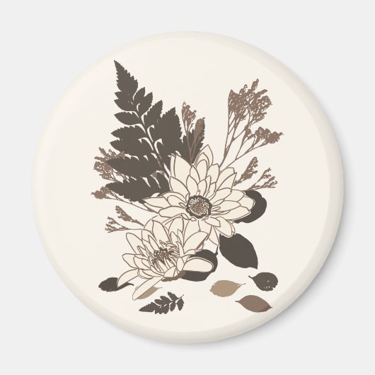 Dagen en bladeren - transparant op room. magneet (Voorkant)