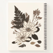 Dagen en bladeren - transparant op room. notitieboek (Achterkant)