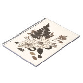 Dagen en bladeren - transparant op room. notitieboek (Linkerzijde)