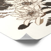 Dagen en bladeren - transparant op room. poster (Hoek)