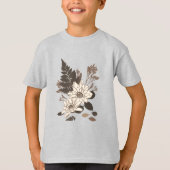 Dagen en bladeren - transparant op room. t-shirt (Voorkant)