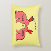 Dagen en Nachten van liefhebbers van konijnen Accent Kussen (Voorkant(Verticaal))