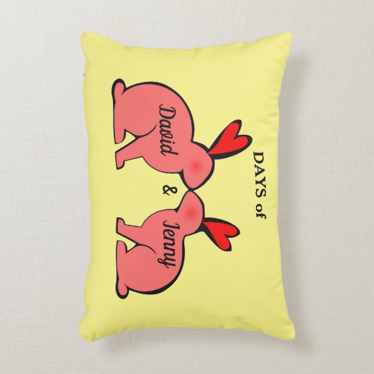 Dagen en Nachten van liefhebbers van konijnen Accent Kussen (Voorkant(Verticaal))