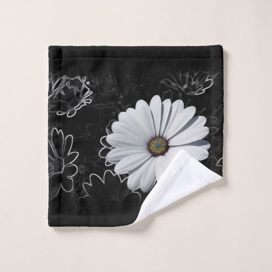 Dagen en schaduwen van grijs bad handdoek (Wasdoekje)