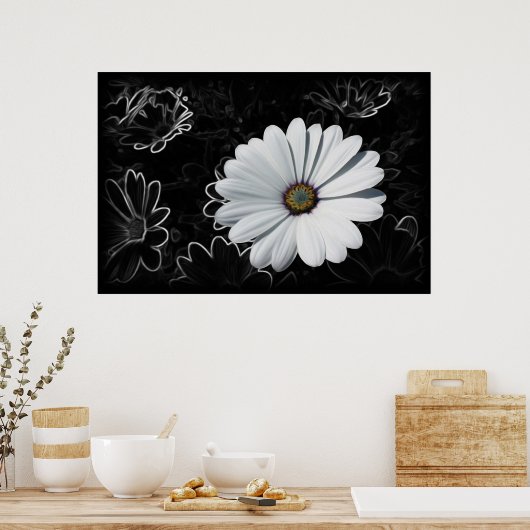 Dagen en schaduwen van grijs poster (Keuken)