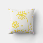 Dagen en Stippen 2 - Lemon Geel en Wit Kussen (Achterkant)
