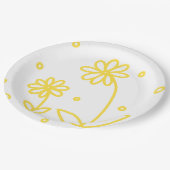 Dagen en Stippen 2 - Lemon Geel en Wit Papieren Bordje (Gekanteld)