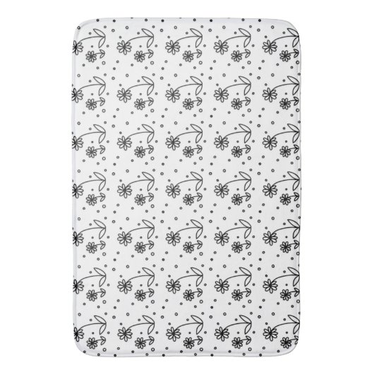 Dagen en Stippen 2 - Zwart en wit Badmat (Voorkant Verticaal)