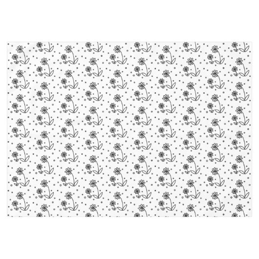 Dagen en Stippen 2 - Zwart en wit Tafelkleed (Voorkant (Horizontaal))