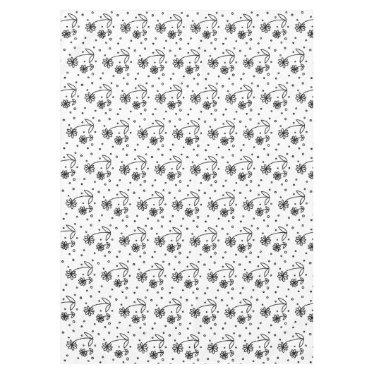 Dagen en Stippen 2 - Zwart en wit Tafelkleed (Voorkant)