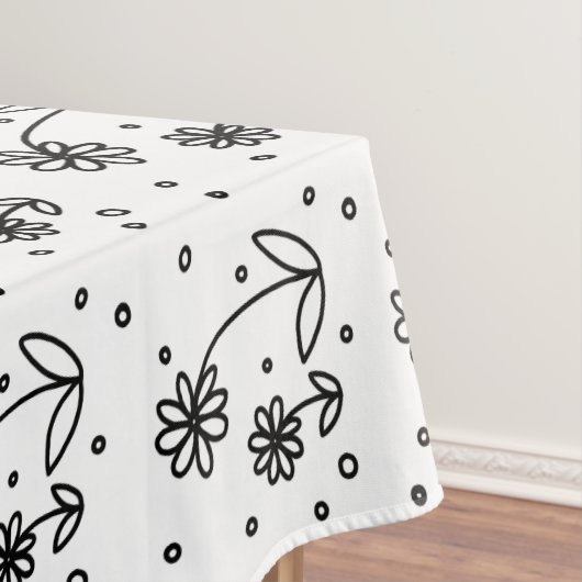 Dagen en Stippen 2 - Zwart en wit Tafelkleed (Voorbeeld)
