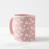 Dagen en Stippen - Roze en wit Mok (Voorkant links)