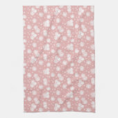 Dagen en Stippen - Roze en wit Theedoek (Verticaal)