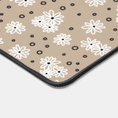 Dagen en Stippen - Taupe, zwart en wit Bureaumat (Hoek)