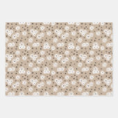 Dagen en Stippen - Taupe, zwart en wit Inpakpapier Vel (Voorkant)