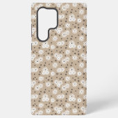 Dagen en Stippen - Taupe, zwart en wit Samsung Galaxy Hoesje (Achterkant)