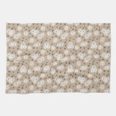 Dagen en Stippen - Taupe, zwart en wit Theedoek (Horizontaal)