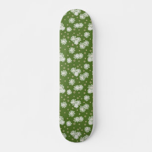 Dagen en Stippen - Wit, Zand en Palm Groen Persoonlijk Skateboard