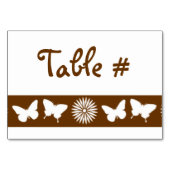 Dagen en vlinders in Chocolate Table Kaart (Achterkant)