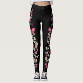 Dagen en vlinders, plakband, Floral afdrukken Leggings