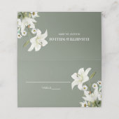 Dagen en witte gelilies plaatskaartje (Buitenkant ongevouwen)