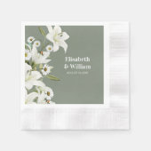 Dagen en witte gelilies servet (Voorkant)